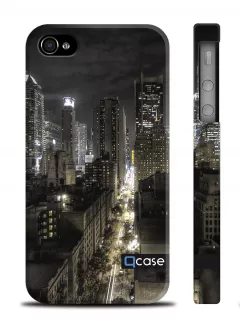 Купить чехол Qcase с фото "Ночной город" для Айфон 4, 4с