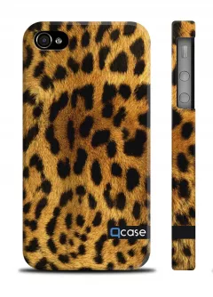 Оригинальный чехол Qcase "Леопард" для Айфон 4, 4с - Leopard