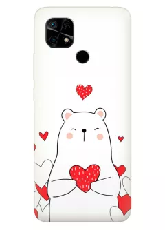Чехол для Redmi 10A - Мишка с сердечком