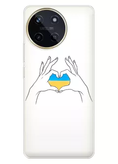 Чехол на Realme 11 4G с жестом любви к Украине