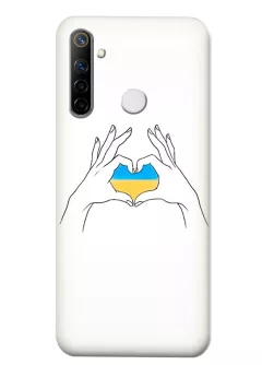 Чехол на Realme 6i с жестом любви к Украине