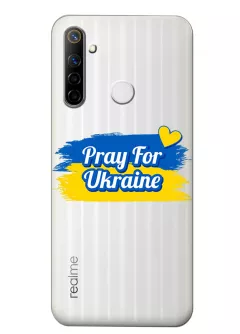 Чехол для Realme 6i "Pray for Ukraine" из прозрачного силикона