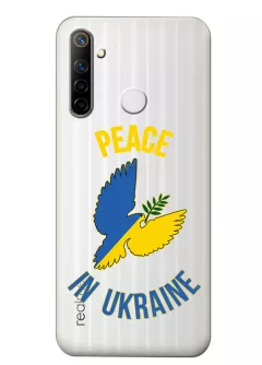 Чехол для Realme 6i Peace in Ukraine из прозрачного силикона