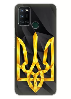 Чехол на Realme 7i с геометрическим гербом Украины