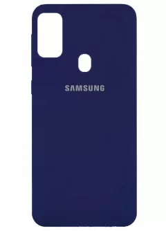 Чехол Silicone Cover Full Protective (AA) для Samsung Galaxy M30s / M21, Темно-синий / Midnight blue