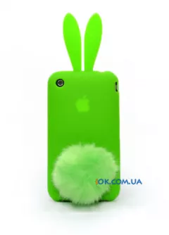 Чехол заяц для iPhone 3gs, 3g с ушками и хвостиком