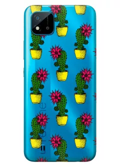 Чехол для Realme C11 с тропическими кактусами