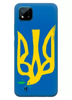 Чехол на Realme C11 с сильным и добрым гербом Украины в виде ласточки