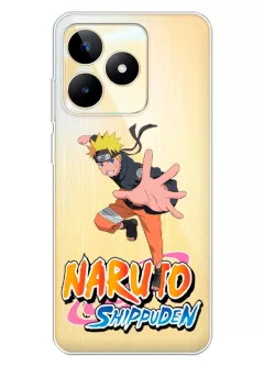 Чехол для Realme C51 5G из прозрачного силикона - Naruto Shippuden Logo
