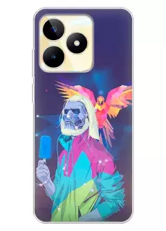 Realme C53 чехол - Игра престолов Король Ночи с попугаем кушает мороженное