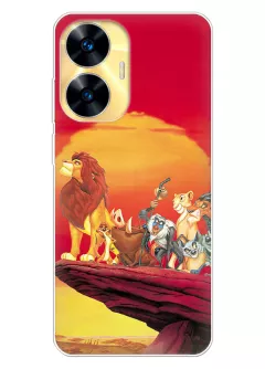 Realme C55 чехол из силикона - The Lion King Король Лев Симба Тимон Пумба Рафики Нала Шрам и Гиены