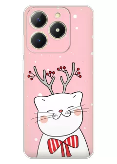 Чехол для Realme C61 - Котик с рожками
