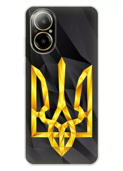 Чехол на Realme C67 4G с геометрическим гербом Украины