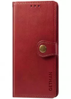 Кожаный чехол книжка GETMAN Gallant (PU) для Umidigi A7s, Красный