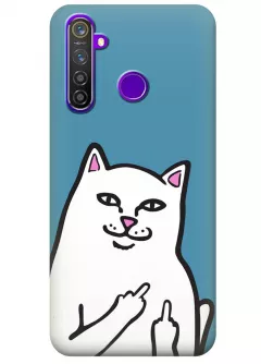 Чехол для Realme 5 - Кот с факами