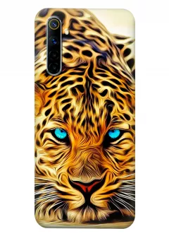 Прозрачный чехол для Realme 6 - Леопард