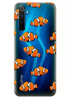 Прозрачный чехол для Realme 6 Pro - Рыбки