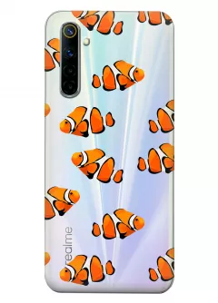 Прозрачный чехол для Realme 6 - Рыбки