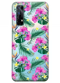 Чехол для Realme 7 - Тропические цветы
