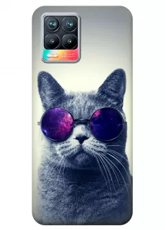 Чехол для Realme 8 - Кот в очках