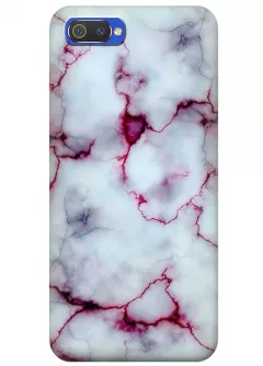 Чехол для Realme C2 - Розовый мрамор