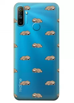Чехол для Realme C3 - Спящие ленивцы