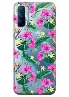 Чехол для Realme V15 - Тропические цветы