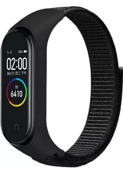 Ремешок Nylon New для Xiaomi Mi Band 3/4 , Black
