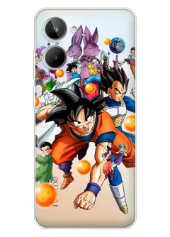 Realme 10 4G чехол из прозрачного силикона - Герои Dragon Ball