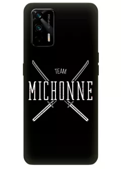 Чехол для Realme GT - Ходячие мертвецы The Walking Dead White Michonne Team Logo 