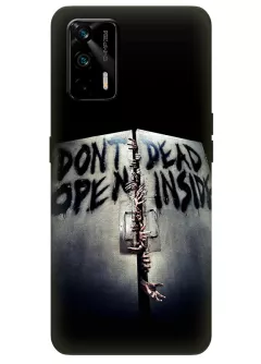 Чехол для Realme GT - Ходячие мертвецы The Walking Dead Dont Dead Open Inside зомби прорываются в здание 