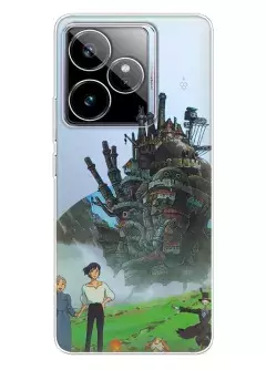 Realme GT 7 / GT 7T чехол из прозрачного силикона - Ходячий замок герои аниме