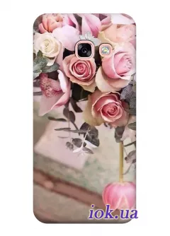 Чехол для Galaxy A7 2017 - Розовые розы