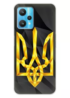 Чехол на Realme 9 4G с геометрическим гербом Украины