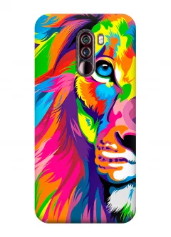 Чехол для Xiaomi Pocophone F1 - Красочный лев