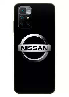 Бампер для Redmi Note 11 4G из силикона - Nissan Ниссан классический логотип крупным планом