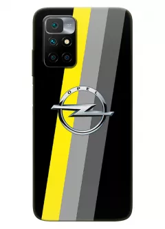 Наладка для Redmi Note 11 4G из силикона - Opel Опель классический логотип крупным планом с лентой по диагонали