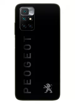 Наладка для Redmi Note 11 4G из силикона - Peugeot Пежо классический логотип и название крупным планом