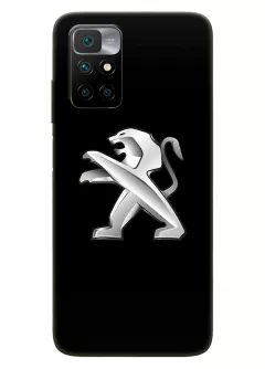 Наладка для Redmi Note 11 4G из силикона - Peugeot Пежо классический логотип крупным планом