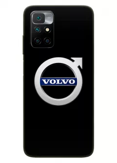 Наладка для Редми Нот 11 4Дж из силикона - Volvo Вольво классический логотип крупным планом