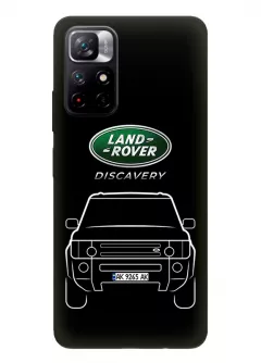 Чехол для Redmi Note 11 5G для владельцев Land Rover Ленд Ровер логотип и автомобиль машина Range Rover Evoque Velar Defender Discovery Freelander Sport  - Дизайн 2