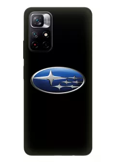 Редми Нот 11 5Дж чехол из силикона - Subaru Субару классический логотип крупным планом