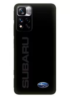 Редми Нот 11 Про чехол из силикона - Subaru Субару классический логотип и название крупным планом