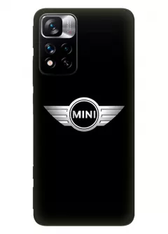 Бампер для Redmi Note 11 Pro+ из силикона - Mini Мини классический логотип крупным планом