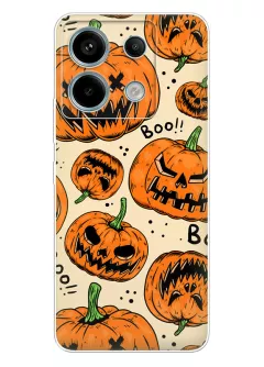 Чехол с тыквами для Redmi Note 13 Pro 5G - Boo Pumpkins