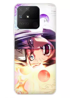 Бампер "Наруто и Саске" для Realme Narzo 50a из силикона
