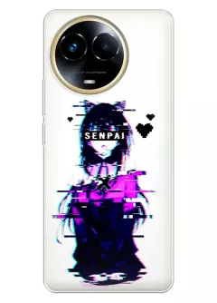 Realme Narzo 60x чехол из силикона - Senpai цифровой шум