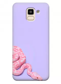 Чехол для Galaxy J6 - Розовая змея
