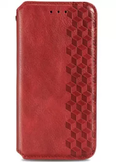 Кожаный чехол книжка GETMAN Cubic (PU) для ZTE Blade V30 Vita, Красный