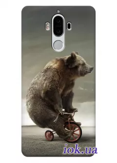 Чехол для Huawei Mate 9 - Медведь на велосипеде